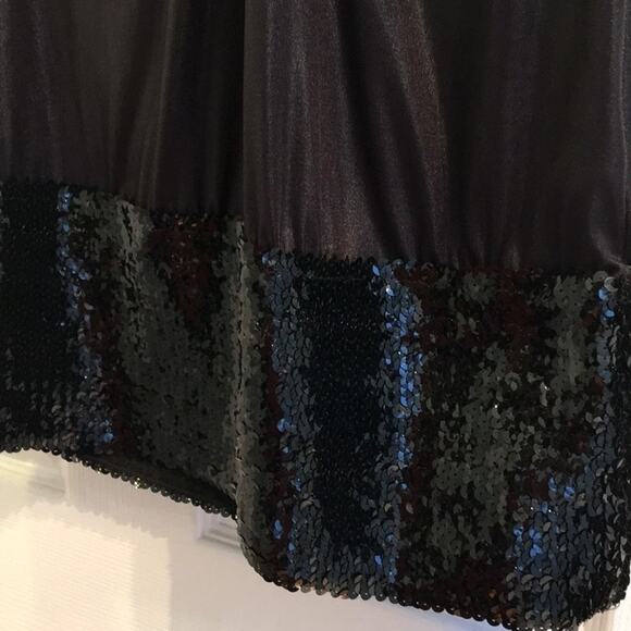 GUESS Jeans Deep V Halter Dress Size Large Black SEXY Pluge mini - Picture 4 of 7